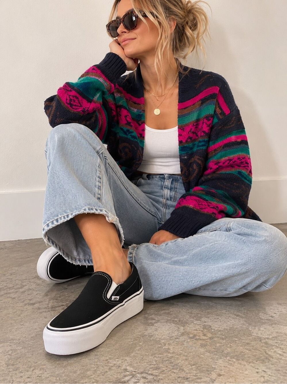 Vans Black Platform Slip On Sneakers Women’s Size 10 Classic Skate